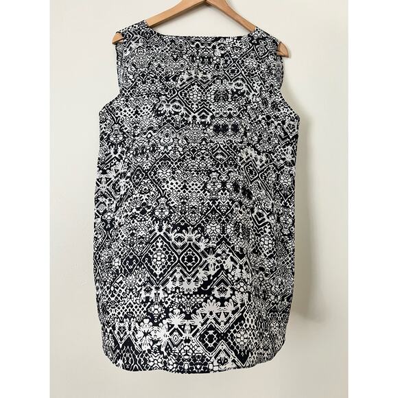 YSL Yves Saint Laurent 100% Silk Blouse EU 38 US 6 Abstract Sleeveless Shell - Picture 5 of 6